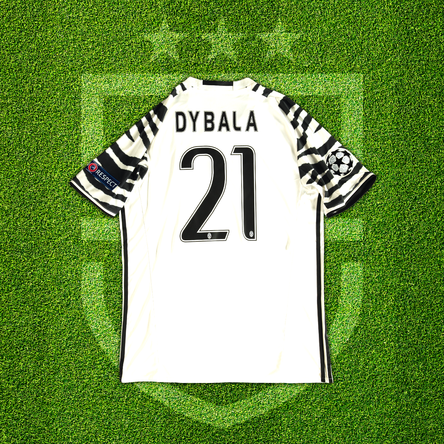 2016-17 Juventus F.C. Third Shirt Champions League Edition Dybala - Match Issue (L)