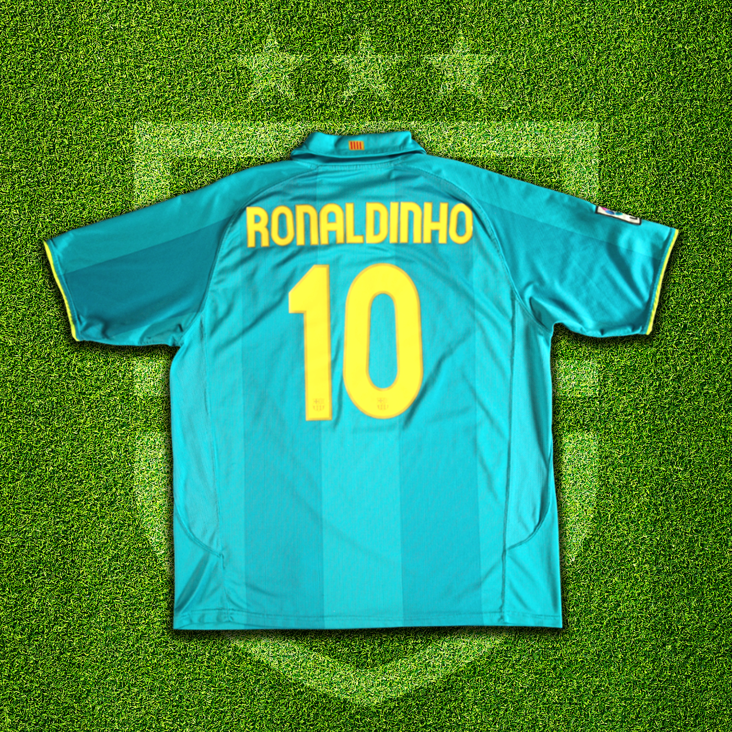 2007-08 FC Barcelona Away Shirt Ronaldinho (XL)
